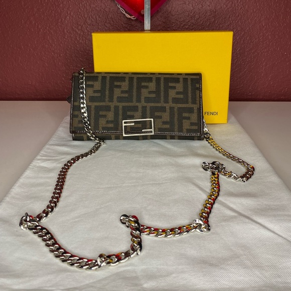 Fendi Handbags - Fendi Portafoglio Donna Zucca Wallet On Chain
